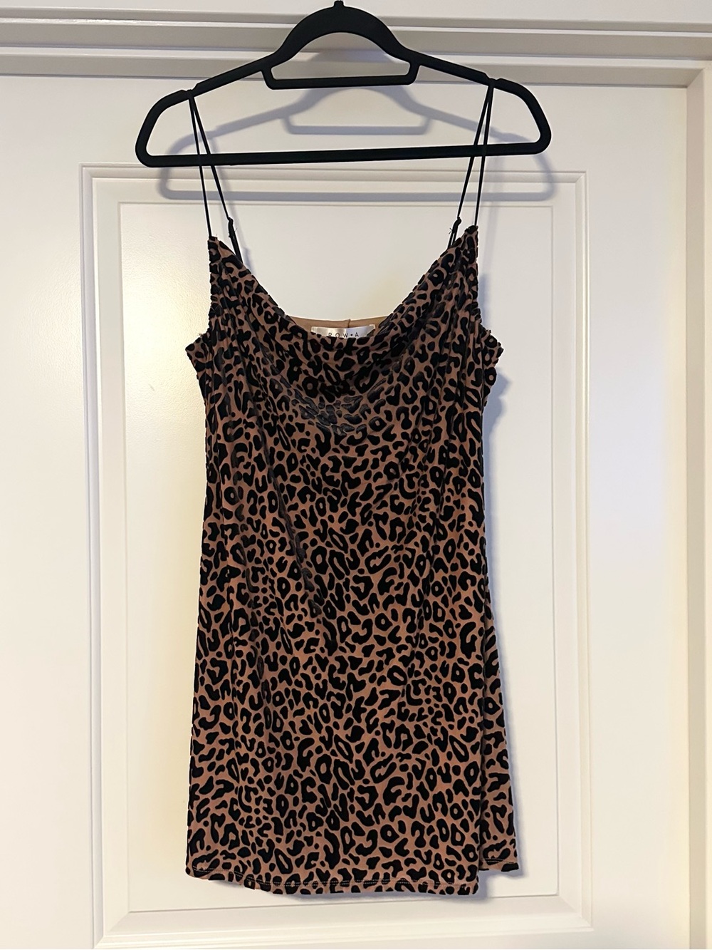 ROW A Leopard Velvet Slip Dress